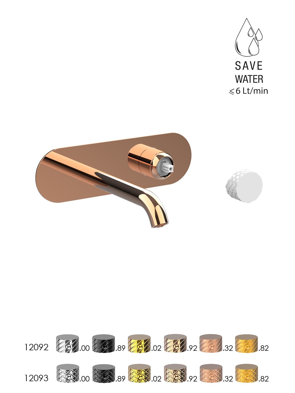 Настенный смеситель для раковины с ограничителем расхода Rubinetterie Frattini Pepe XLS ARCH-00147857 - Вид №7