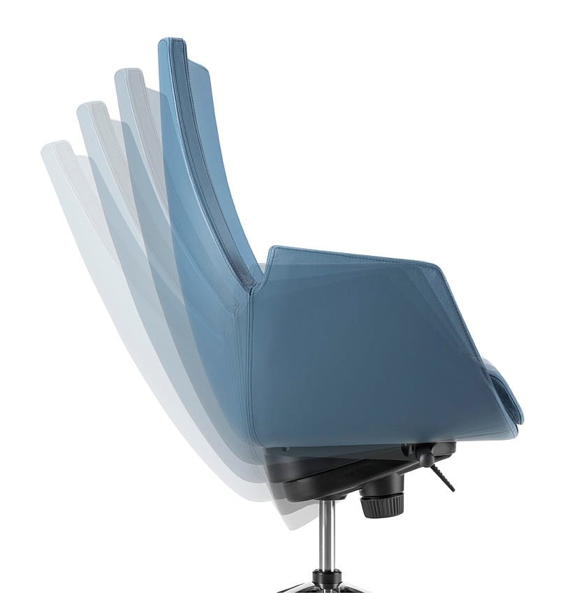 Регулируемое по высоте офисное кресло с кожаными колесами с 5 спицами TALIN Nubia ARCH-00048103