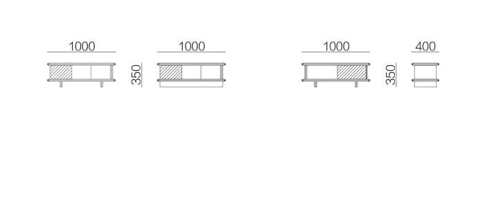 Деревянный квадратный журнальный столик с отсеком для хранения HC28 maison Salver ARCH-00111915 - Вид №1