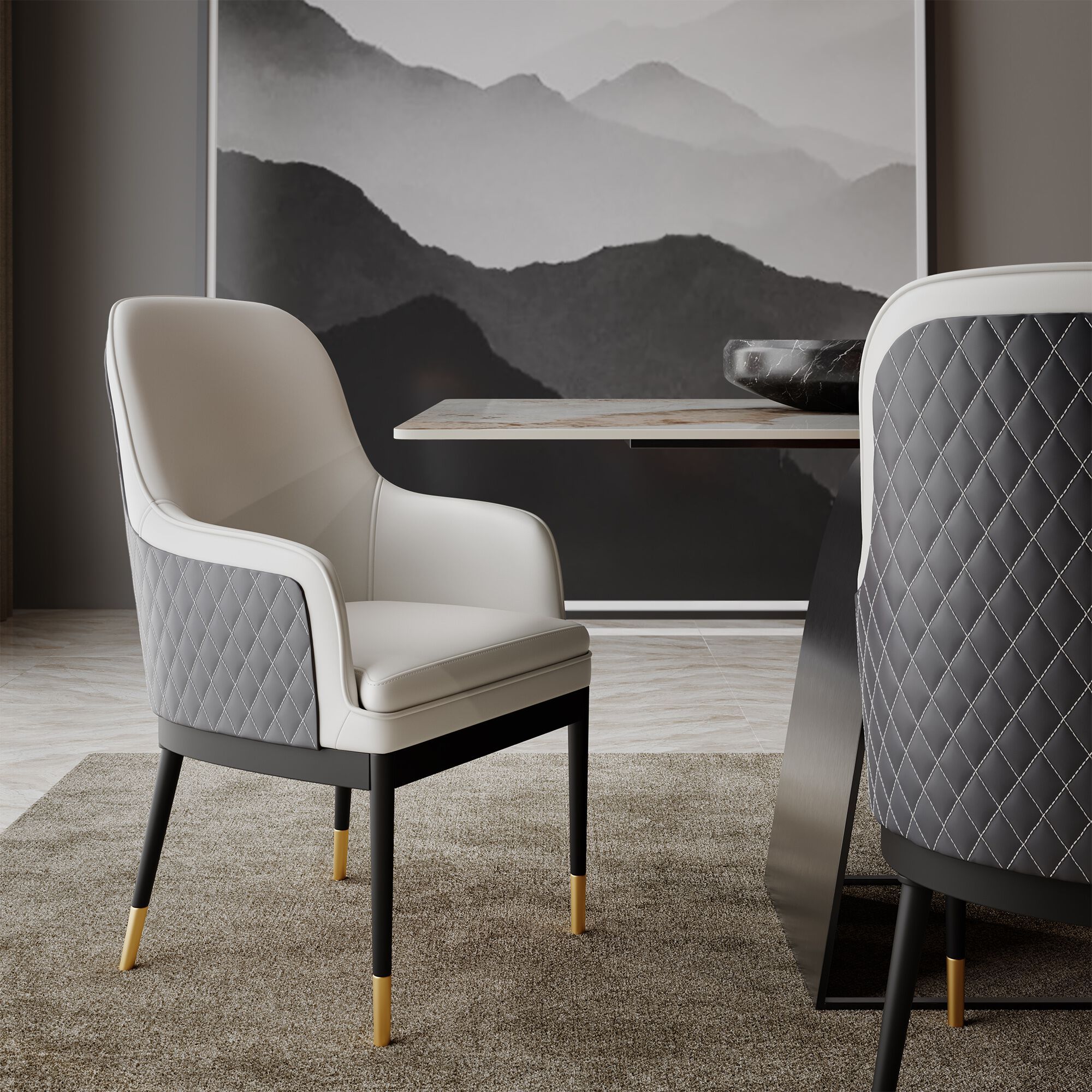 Стул из искусственной кожи с подлокотниками GIULIA GRILLO ARCH-00000833 - Вид №5