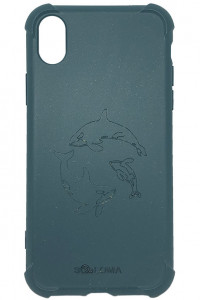 537124 Биоразлагаемый чехол для iPhone X/XS с ударопрочными углами, светло-синий SOLOMA Case