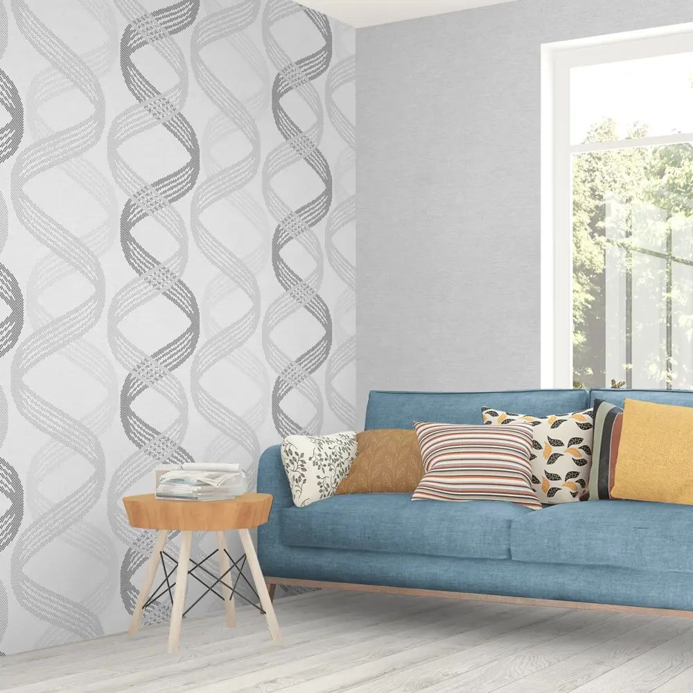 Обои флизелиновые Victoria Stenova Breeze серые 1.06 м 889241 STLM-2126782 - Вид №3