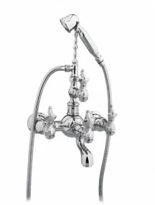 Bronces Mestre Настенный смеситель для ванны на 2 отверстия с ручным душем Retro 035016.d00.50