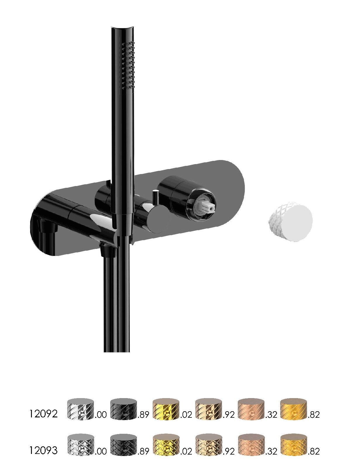 Однорычажный смеситель для душа с 3 отверстиями и ручным душем Rubinetterie Frattini Pepe XL ARCH-00031993 - Вид №5