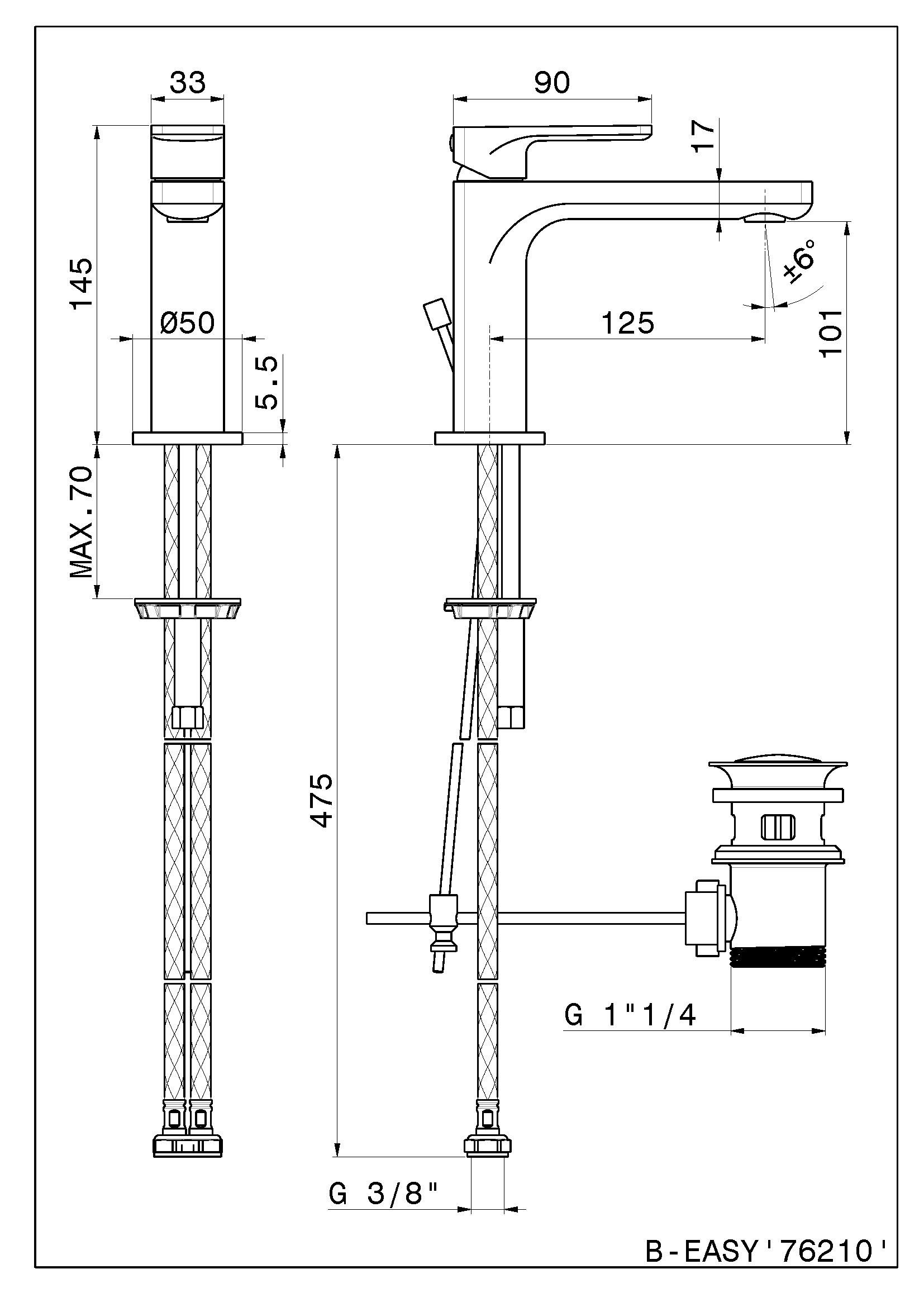 Однорычажный смеситель для раковины Newform B-EASY ARCH-00124142 - Вид №2