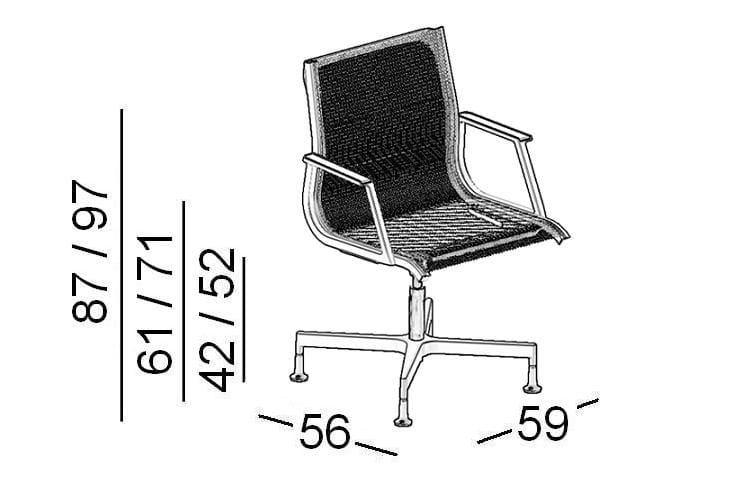 Операционный офисный стул с подлокотниками 4 спицы Luxy Nulite ARCH-00139168 - Вид №6