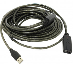 GCR-UEC3M21-BD2S-25.0m удлинитель usb 2.0 с 3-мя акивными усилителями сигнала 25.0m premium, am/af 24/22 awg экран, армированный, морозостойкий, разъём для доп.питания, Greenconnect