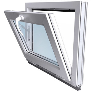 Окно ПВХ Форвард одностворчатое 110х60 см с наклоном внутрь двухкамерный стеклопакет ДЕКЁНИНК