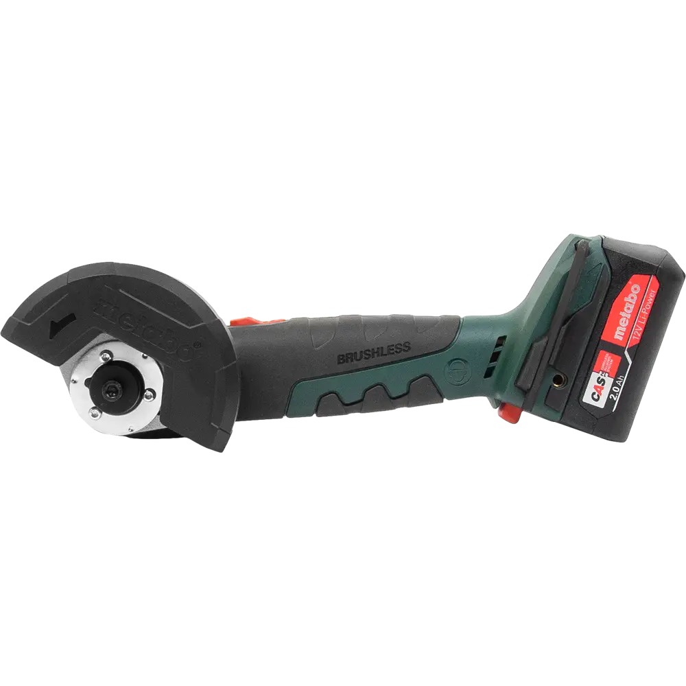 УШМ аккумуляторная бесщеточная Metabo PowerMaxx CC 12 BL 600348500, 12 В Li-Ion 2x2 Ач, 76 мм STLM-2005281 - Вид №2