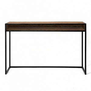 Письменный стол с полкой деревянный, темный дуб Workspace black INTELLIGENT DESIGN  260816 Коричневый