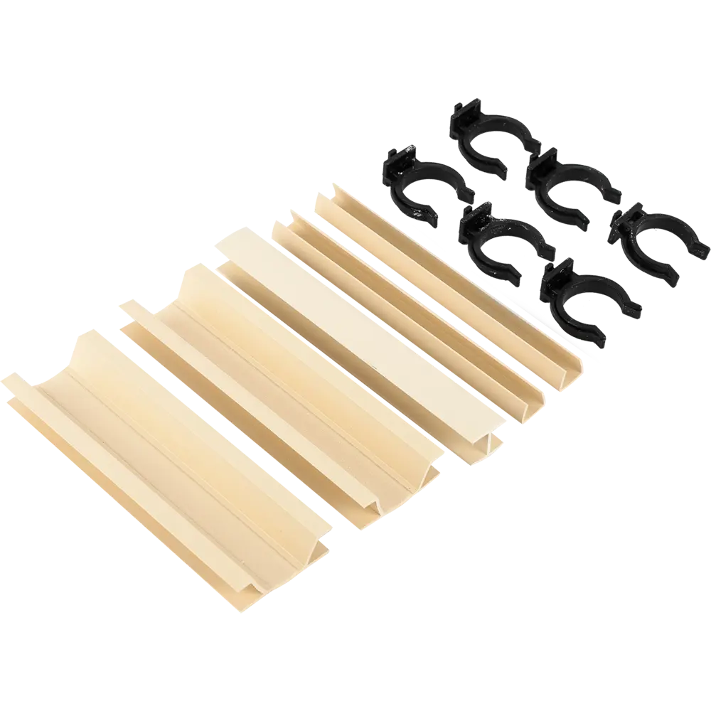 Комплект для установки кухонного цоколя, 15 см, ПВХ, цвет кремовый Santreyd STLM-2006139