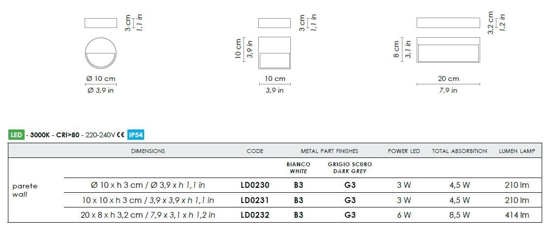 Алюминиевый светодиодный наружный настенный светильник Zafferano Bottom ARCH-00028389 - Вид №3