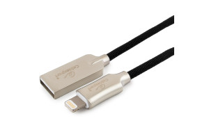 16205201 Кабель USB для Apple, MFI, AM/Lightning, длина 1м, черный CC-P-APUSB02Bk-1M Cablexpert