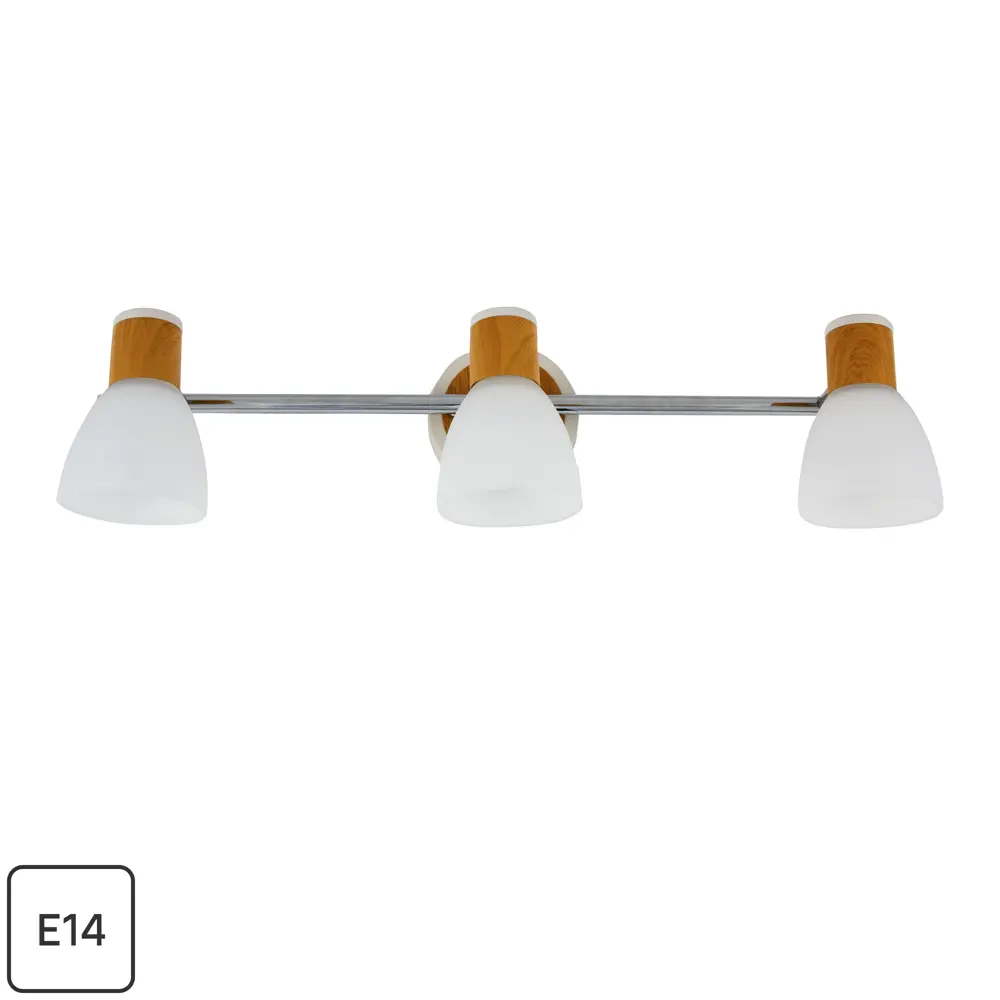 Спот поворотный Бутон на планке 3 лампы E14 6 м² цвет сосна TDM ELECTRIC STLM-2030921