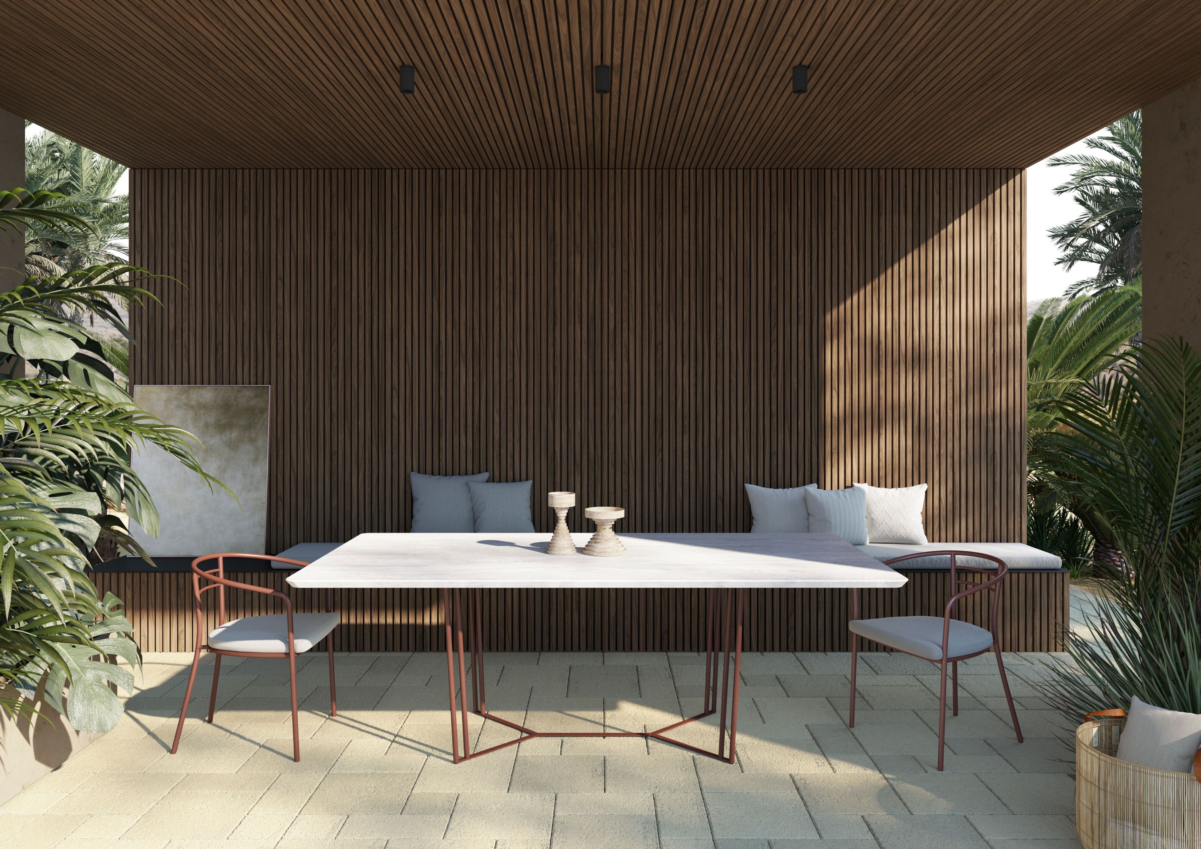 Окрашенный металлический стул с подлокотниками BBB Giotto ARCH-00122420 - Вид №3