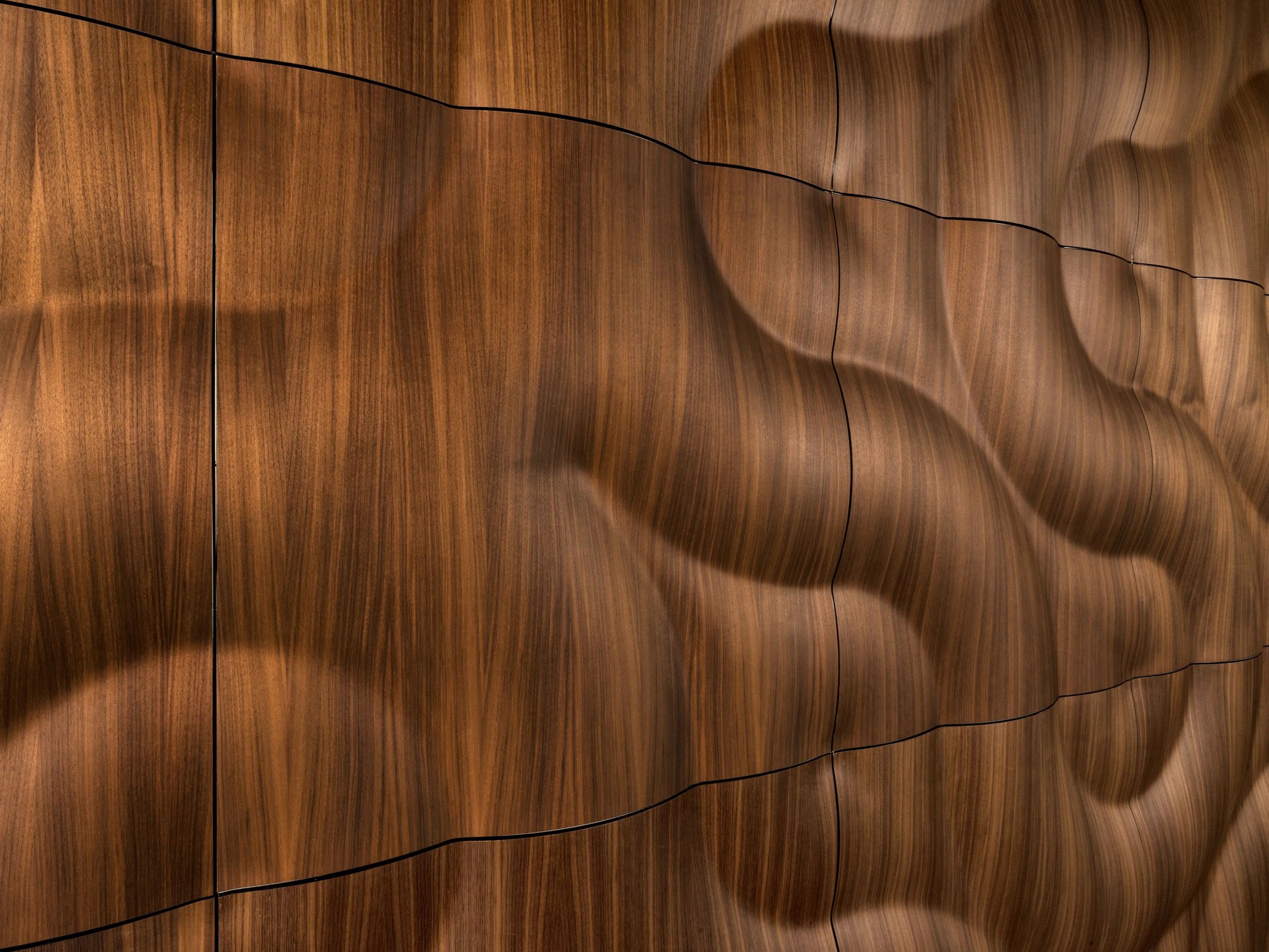 3D-панель из натурального дерева с двойным изгибом MOKO BURAN ARCH-00101645