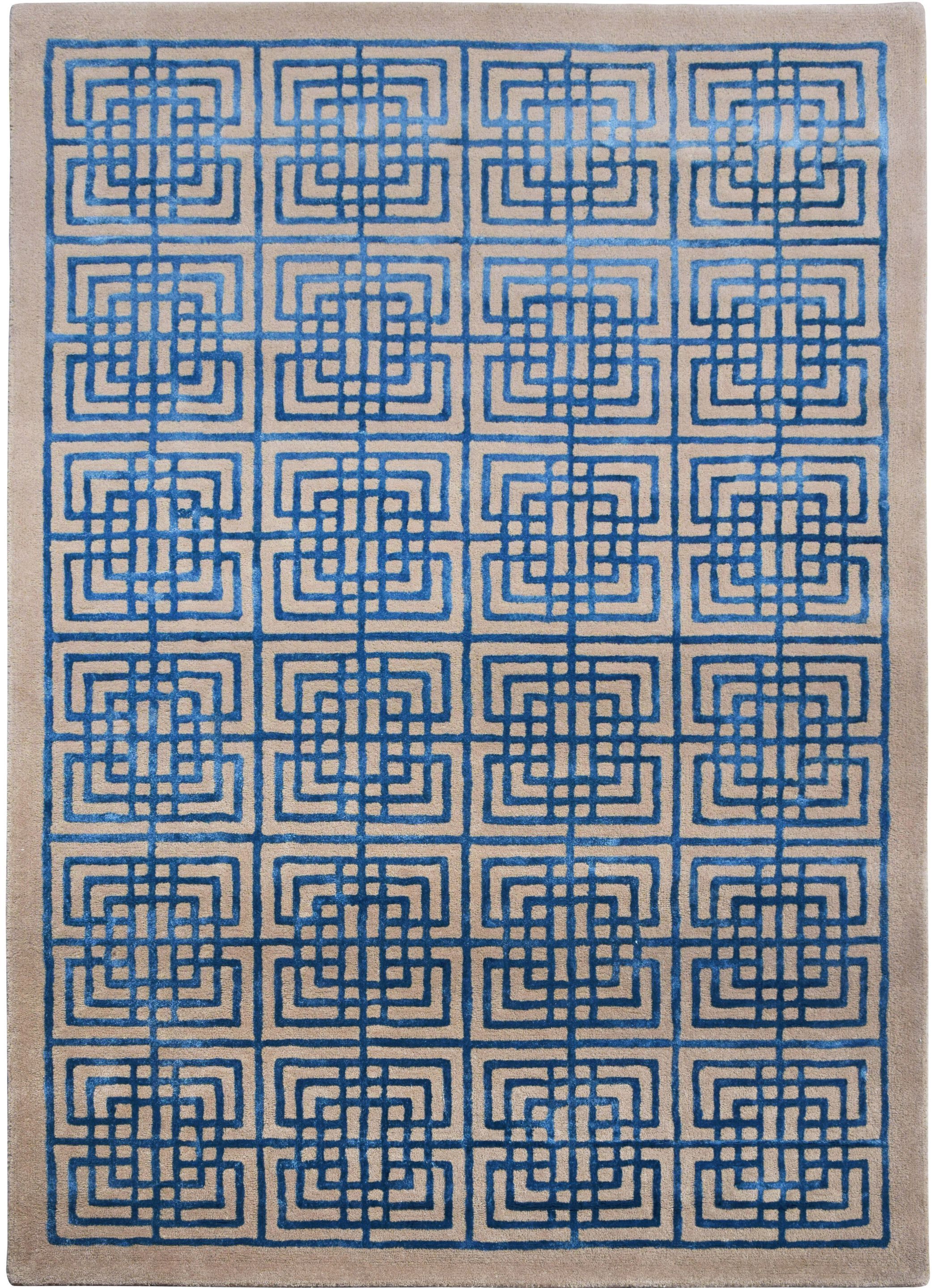 Прямоугольный ковер с длинным ворсом с геометрическим рисунком Ademi Exclusive ARCH-00075450 - Вид №1