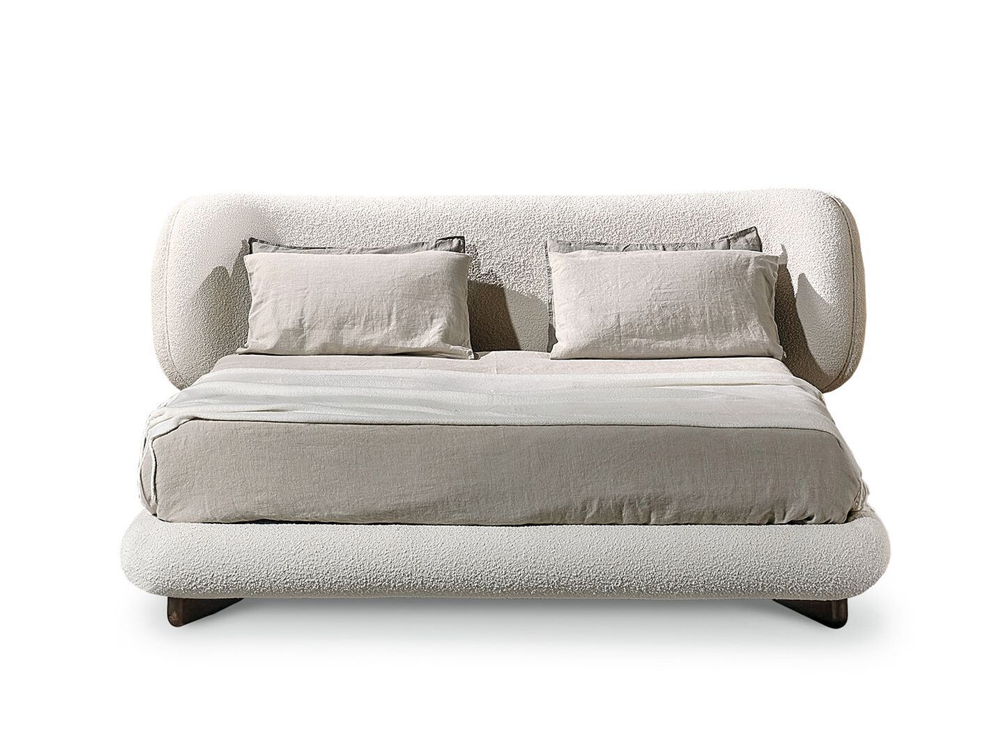 Двуспальная деревянная мягкая кровать Naturedesign Home ARCH-00085285