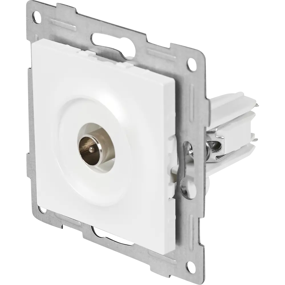 Розетка антенная встраиваемая Gusi Electric без заземления цвет жемчуг Ugra STLM-2091287 - Вид №1