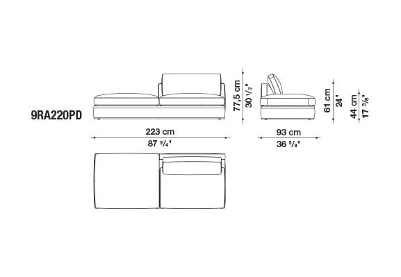 Угловой диван из ткани B&B Italia Ричард ARCH-00040927 - Вид №22