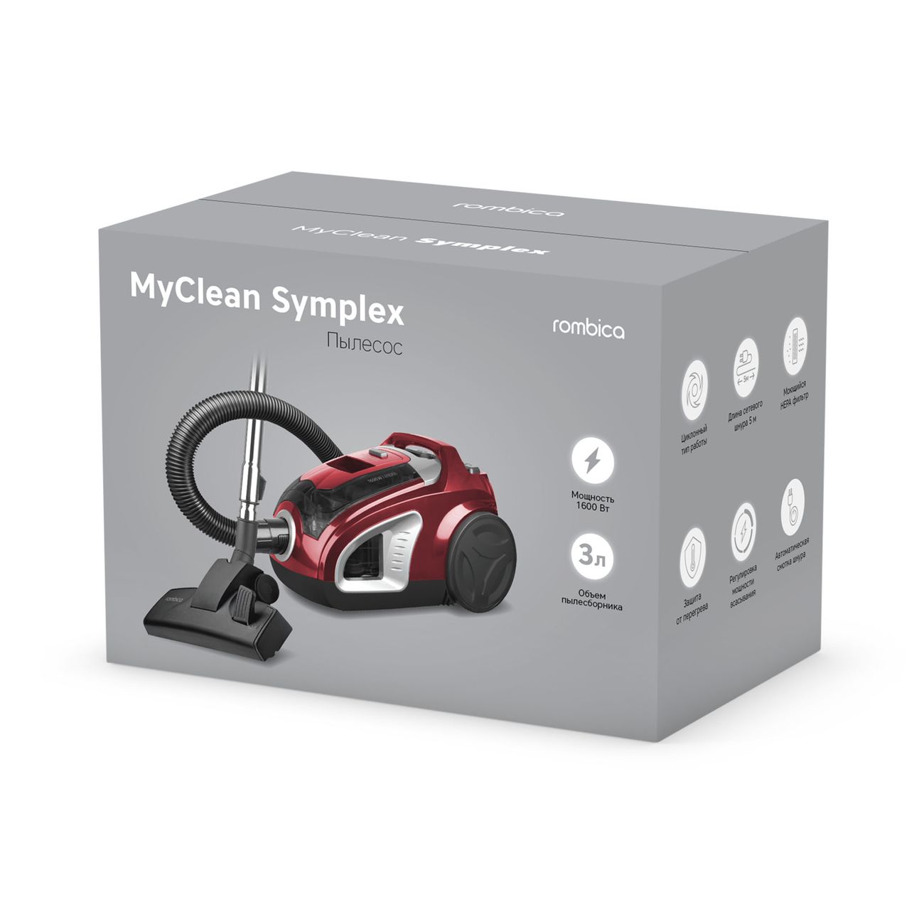 9136142 Пылесос Rombica MyClean Symplex красный STDN-0143862 - Вид №5
