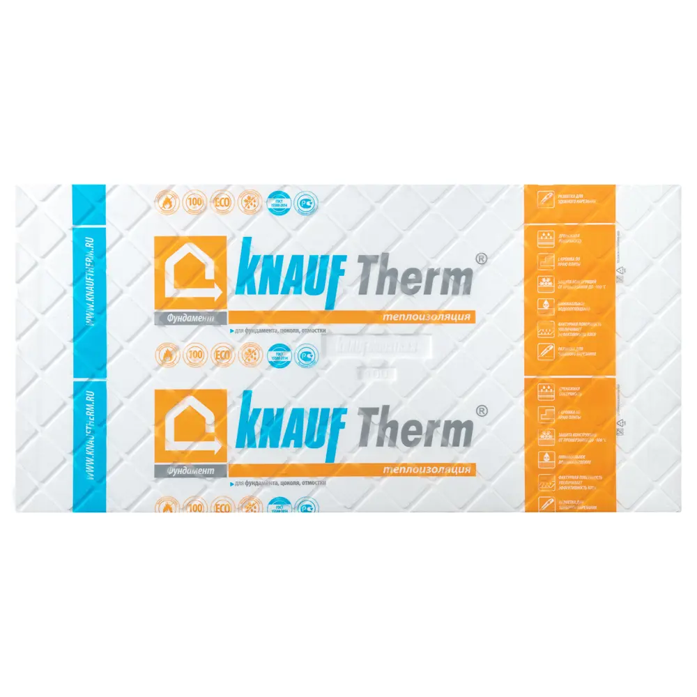 Пенополистирол Knauf Therm Фундамент 100x615x1215 мм STLM-2181653 - Вид №3