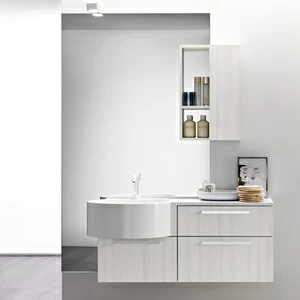 Комбинация ванной комнаты FLY109 в отделке ORION Mineralmarmo / Venato Latte MILLDUE FLY