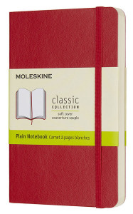 455672 Блокнот нелинованный "Classic Soft" А6, 96 листов, 9 х 14 см, красный Moleskine