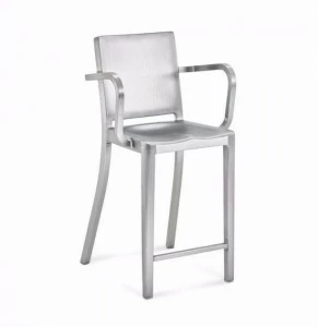 Emeco Алюминиевый стул с подставкой для ног Hudson