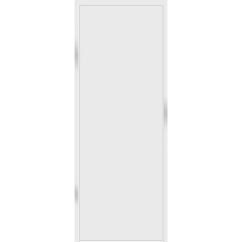 Дверь межкомнатная глухая обратного открывания Invisible 70x230 см левая алюминиевая кромка цвет белый с замком 89383083 STLM-2135727 VELLDORIS 