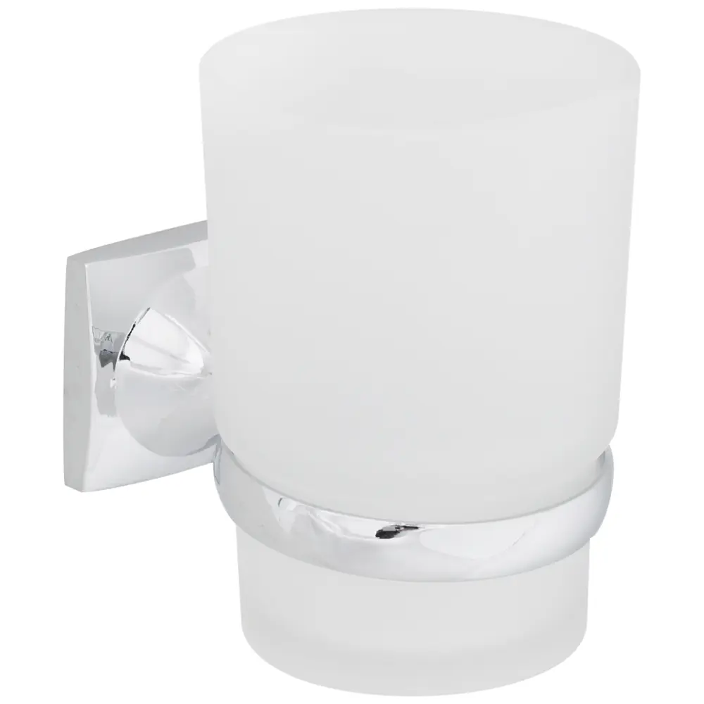 Стакан подвесной для зубных щёток Grampus «Ocean», одинарный, стекло, цвет хром STLM-2117727