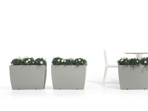 Прямоугольная плантатор из полиэтилена