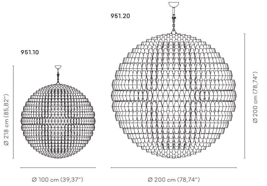 Подвесной светильник из дутого стекла VENINI многогранники ARCH-00093845 - Вид №2