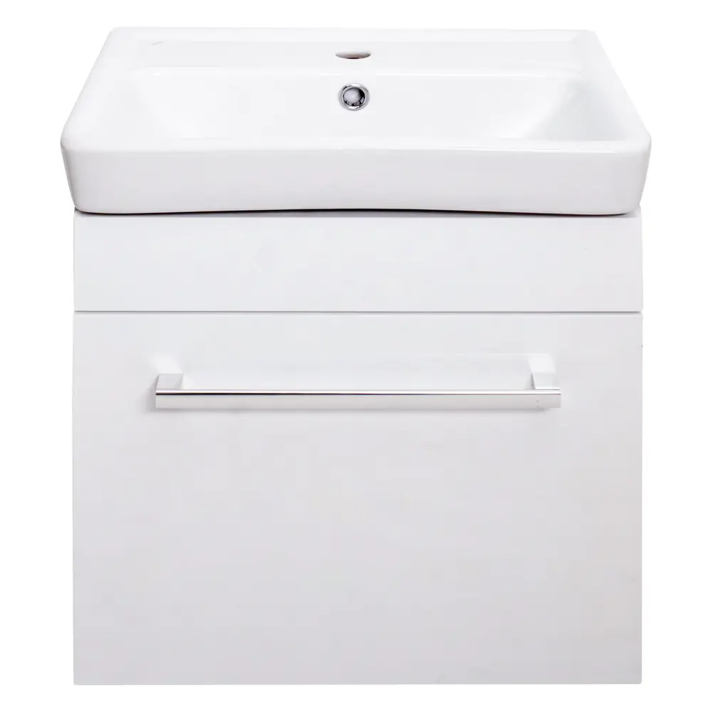 Тумба под раковину подвесная Aquaton Поль 50 см цвет белый АКВАТОН STLM-2044520