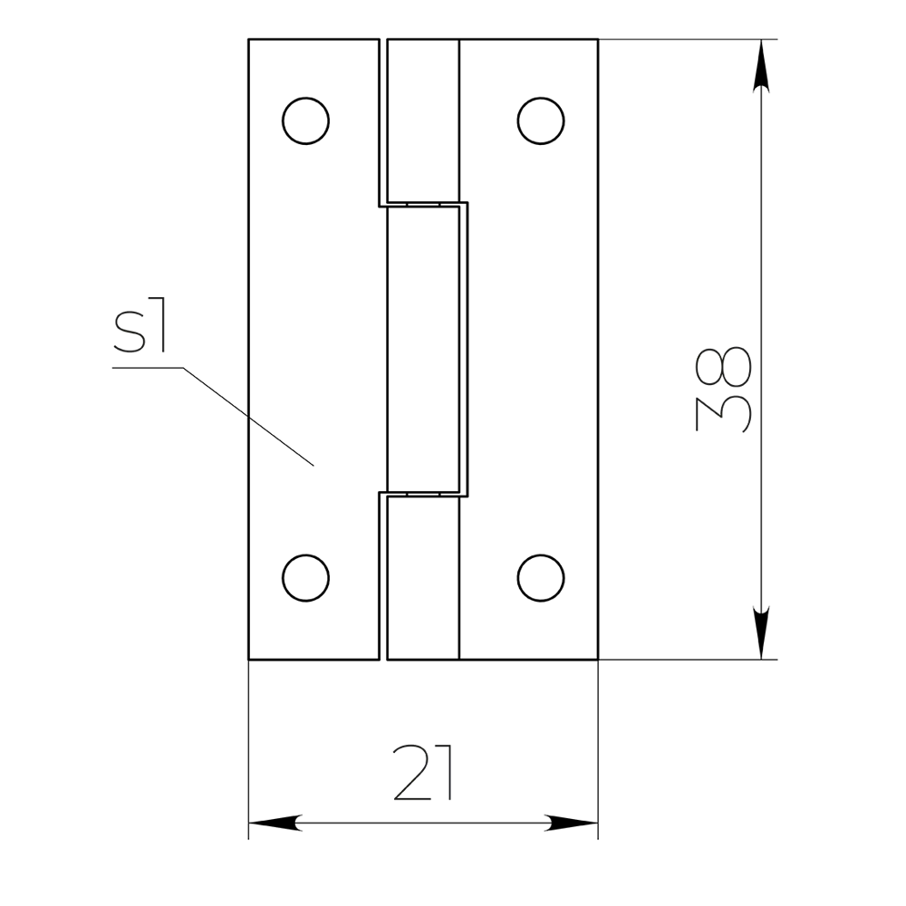 Накладная петля карточная Ajax 24x36 мм 2 шт. 89444814 STLM-2066028  - Вид №4