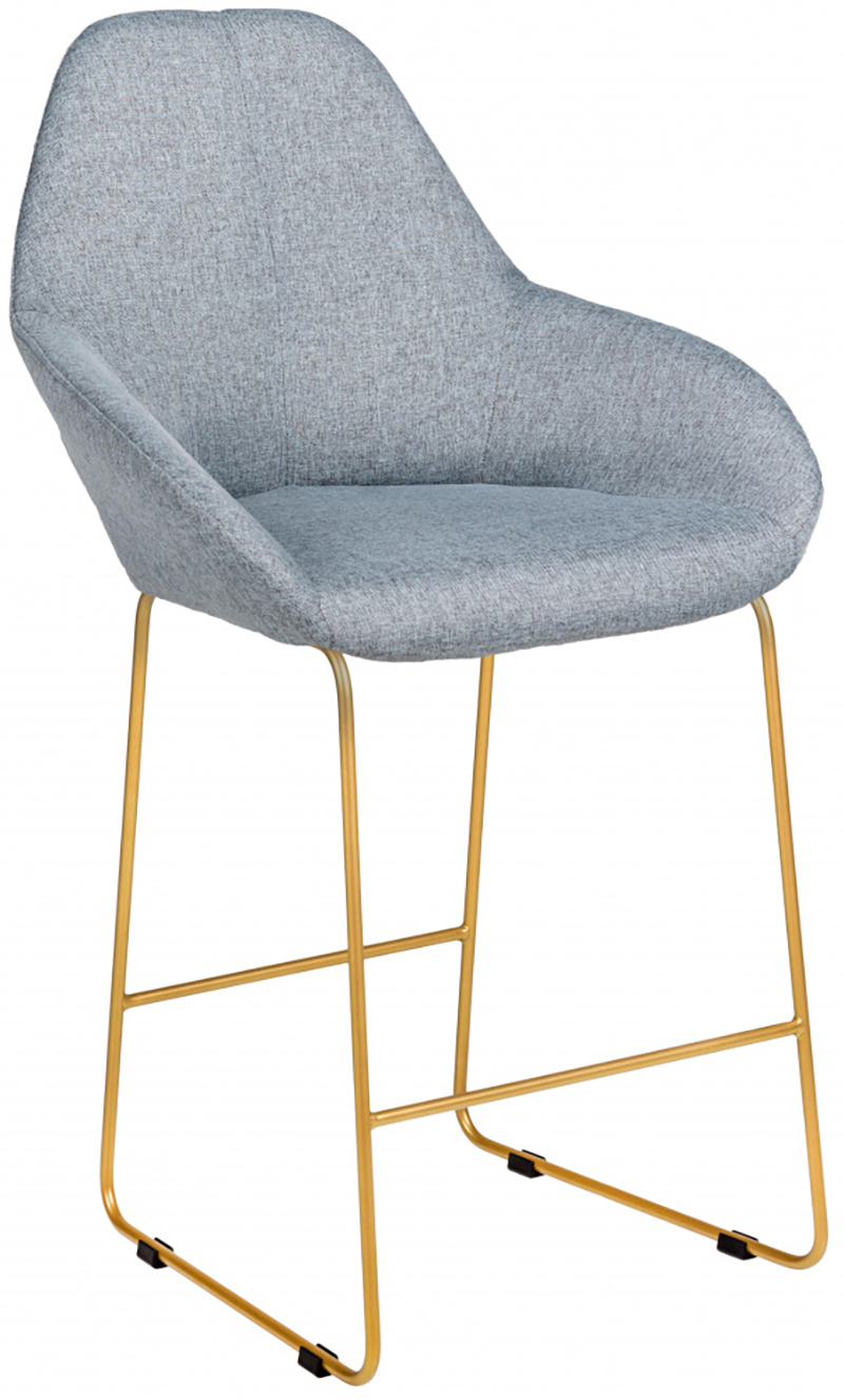 91063265 Барный стул Kent 58.5x104.5x59.5 см цвет серый/золотой STLM-0463905 R-HOME