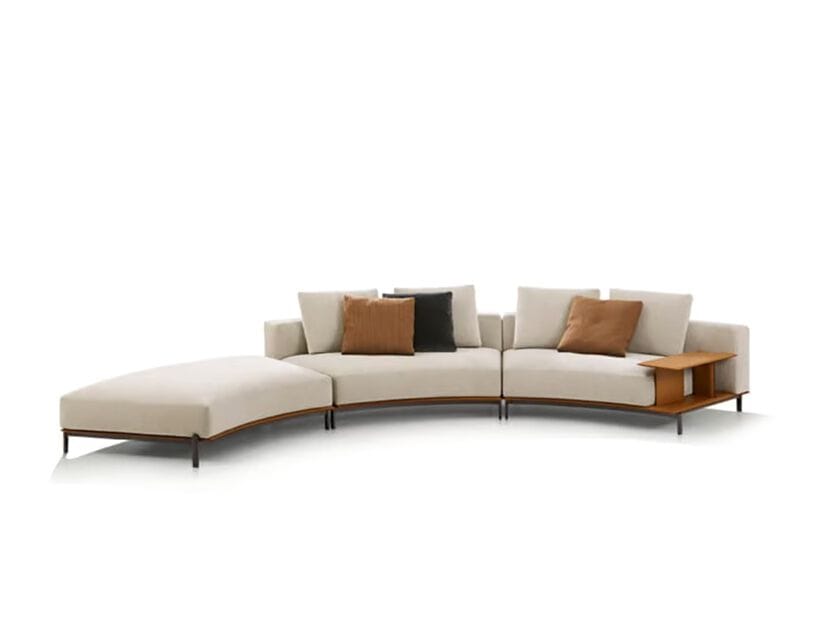 Ткань изогнутый съемный диван Poliform Brera ARCH-00087714 - Вид №4