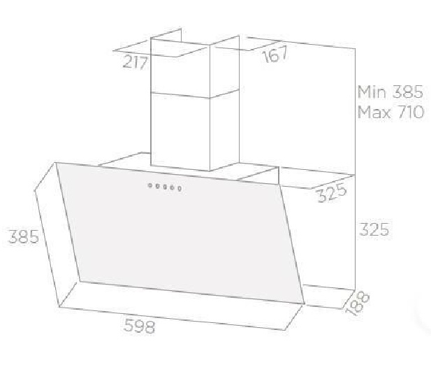 1109677 Вытяжка наклонная Jetair PRAGA 60/A/WH белый STDN-0060708 - Вид №11