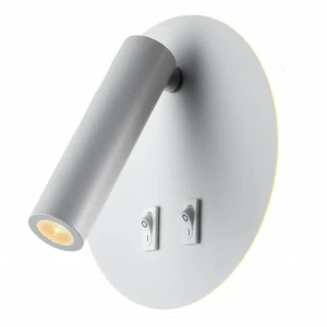 Спот настенный светодиодный с выключателем D 14см белый Cozy LSP-8236 LUSSOLE COZY 00-3925993 Белый