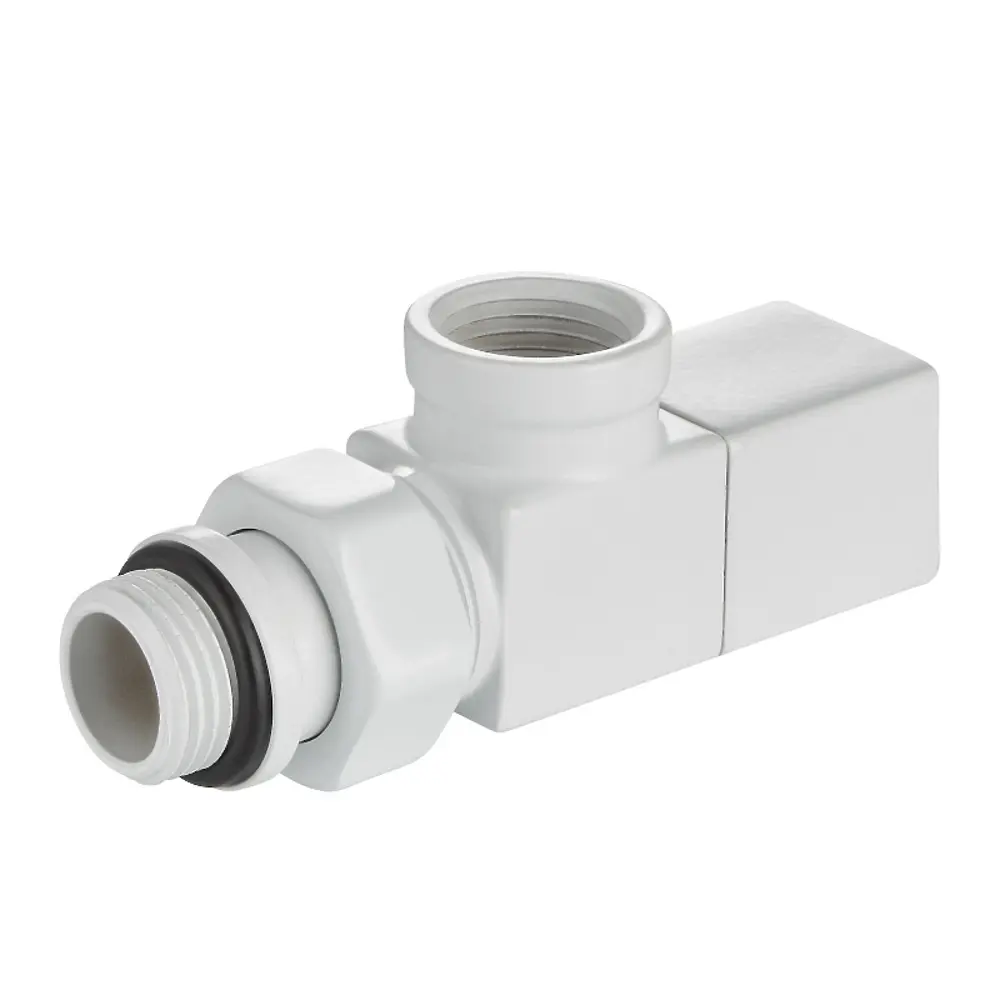 Набор вентилей для радиатора Royal Thermo Cube 1/2" осевой цвет белый STLM-2081420 - Вид №1