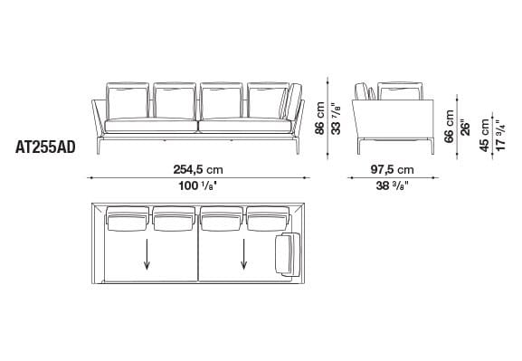 Кожаный диван B&B Italia Атолл ARCH-00112726 - Вид №74
