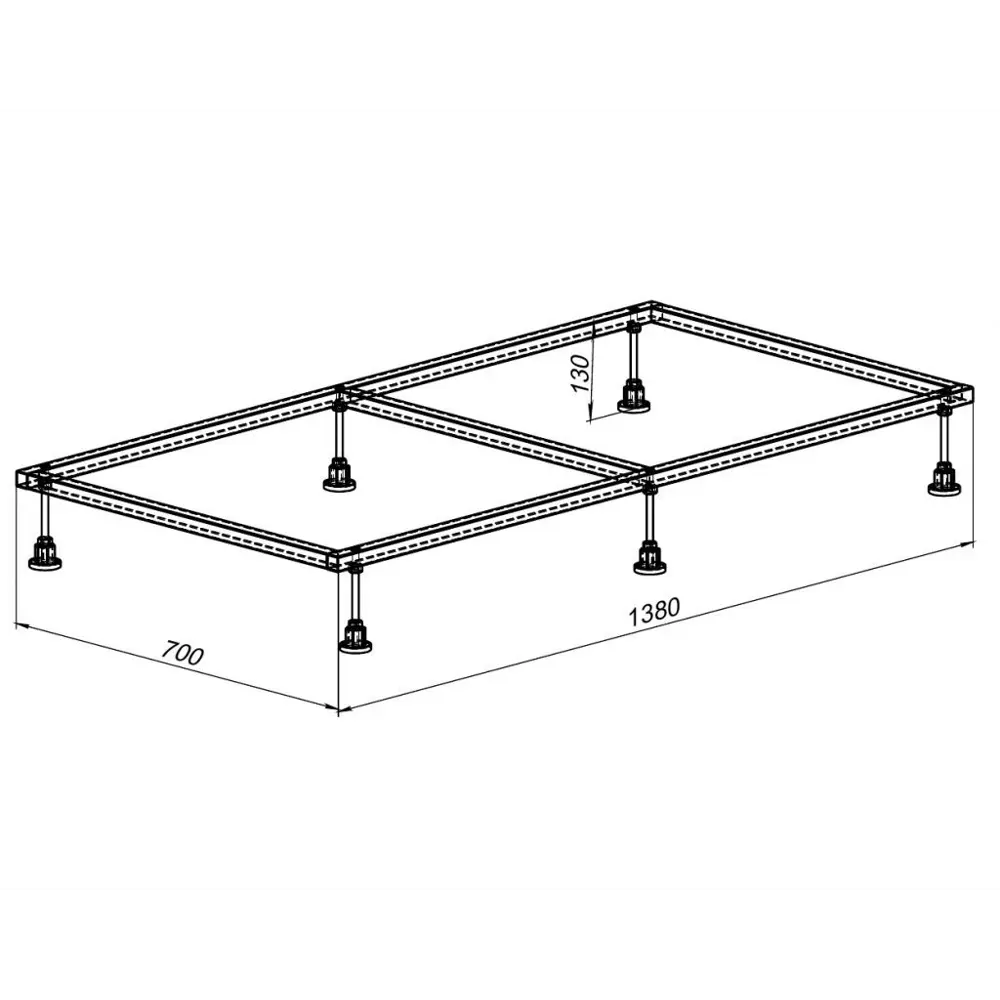 Каркас для поддона Aquanet 138x70