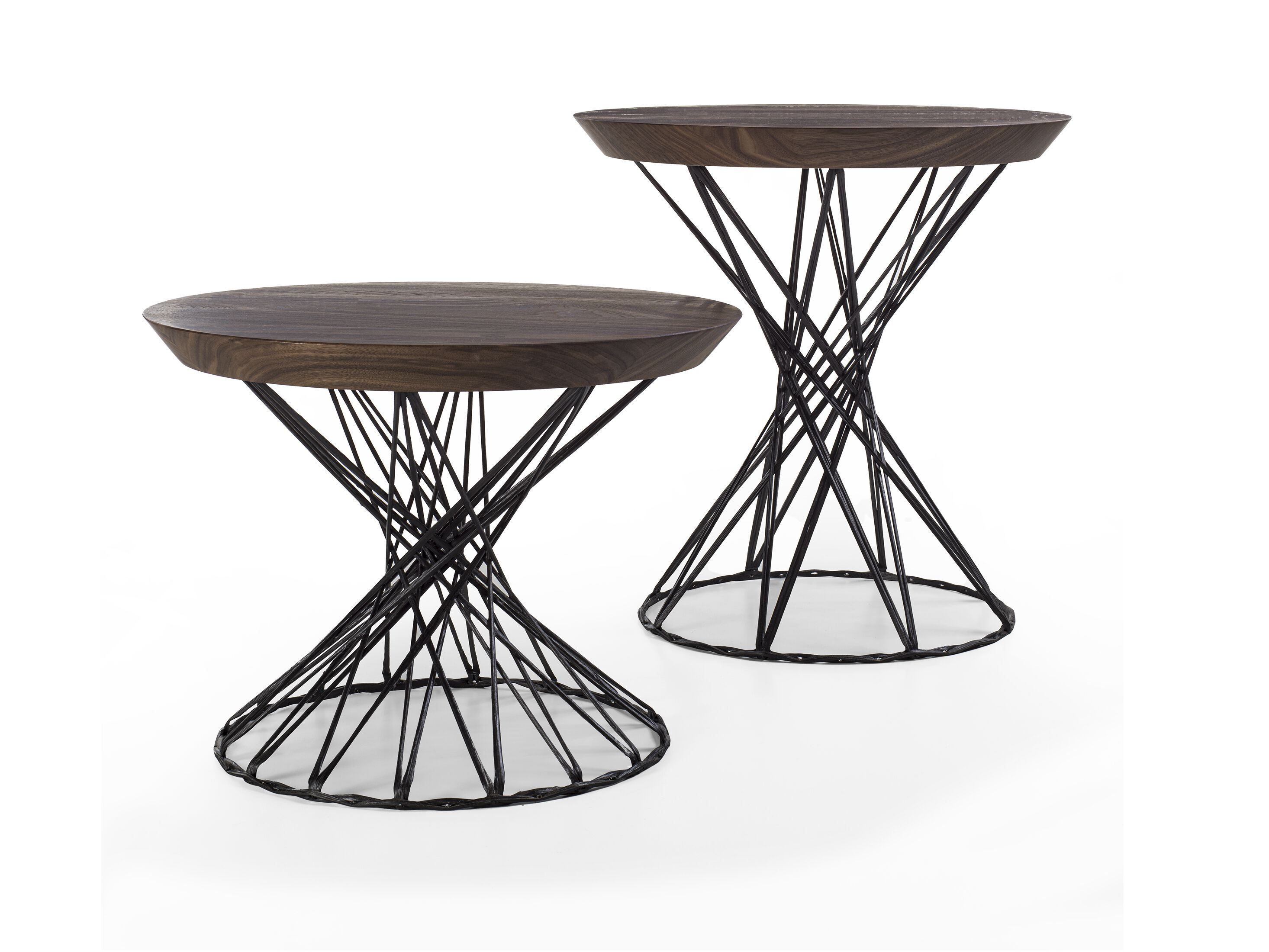 Круглый журнальный столик из массива дерева и углеродного волокна Riva 1920 WEB ARCH-00073743 - Вид №5