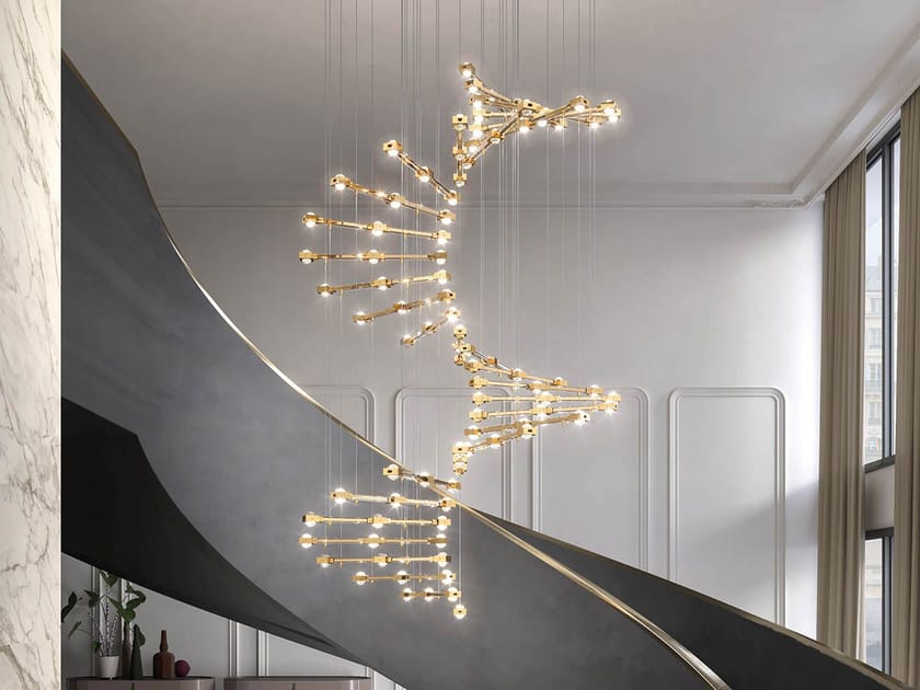 Стеклянный светодиодный подвесной светильник Masiero Raqam ARCH-00039668