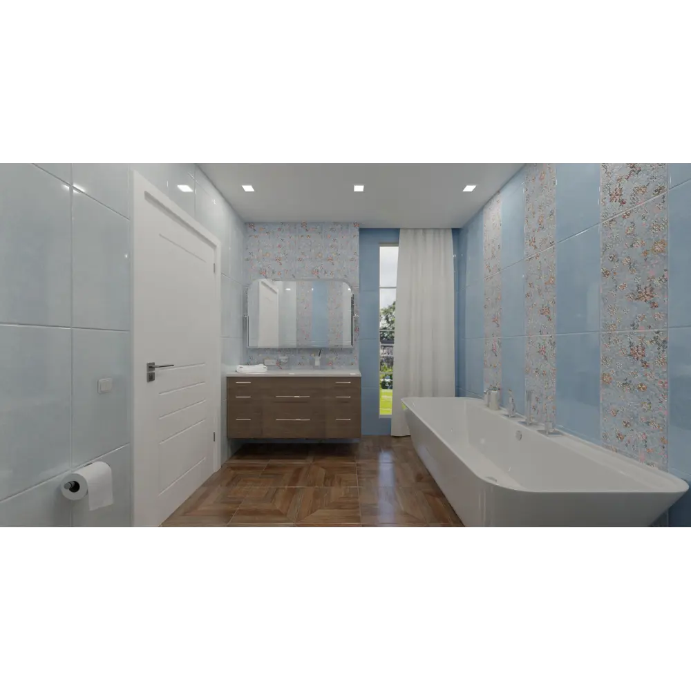 Плитка настенная Bloom Light 30x60 см 1.62 м² цвет светло-голубой 84299705 STLM-2155148 Santreyd - Вид №3