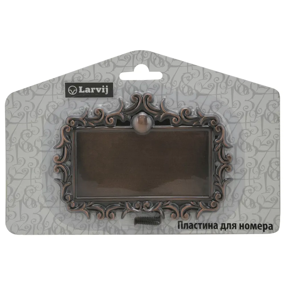 Пластина для номера Larvij металл цвет металл STLM-2013534 - Вид №1