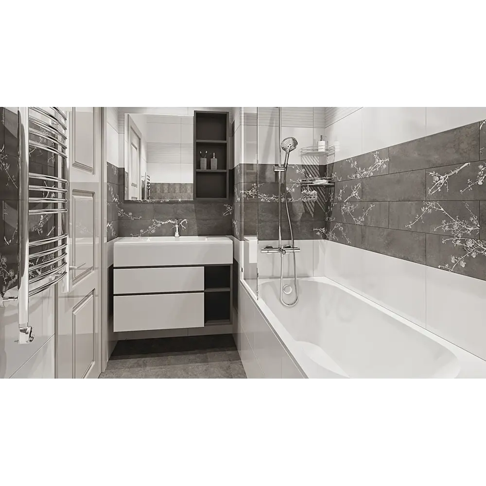 Плитка настенная Tone 30х60 см 1.62 м² цвет белый матовый BELANI STLM-2136210 - Вид №7