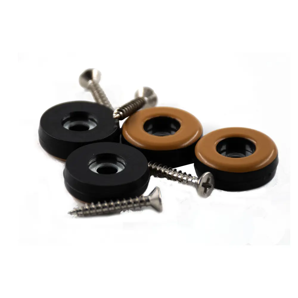 Накладка на мебельные ножки KONSENSA 22 мм круглые ПТФЭ цвет коричневый 4 шт STLM-2028422 - Вид №1