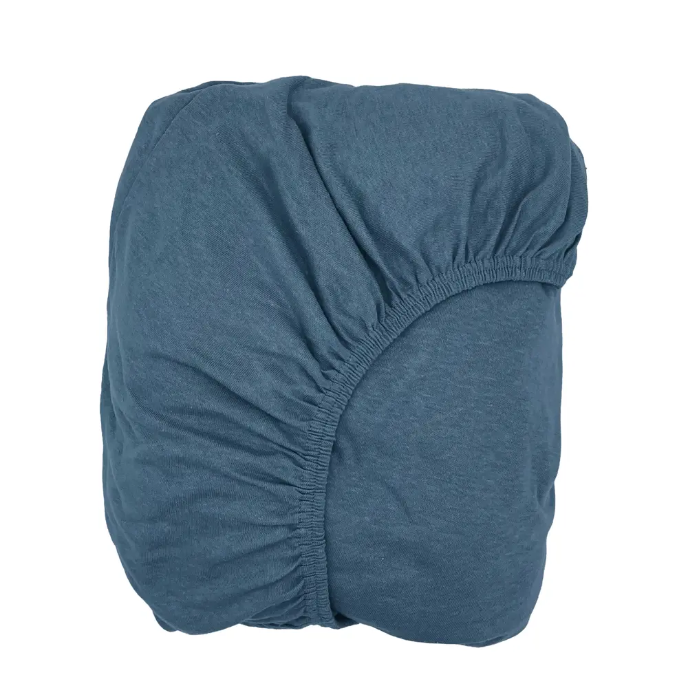 Простыня 90x200 см трикотаж на резинке цвет синий Ardenza STLM-2104463