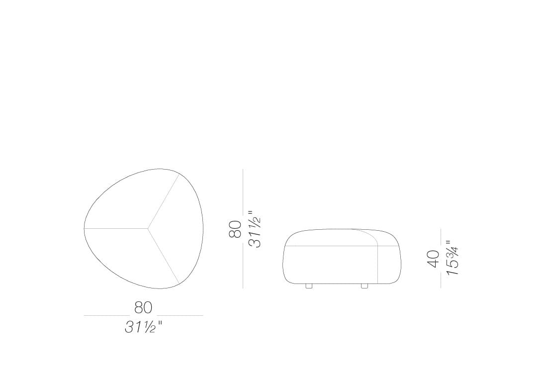 Ткань съемный сад пуфик Lapalma KIPU OUTDOOR ARCH-00102720 - Вид №36